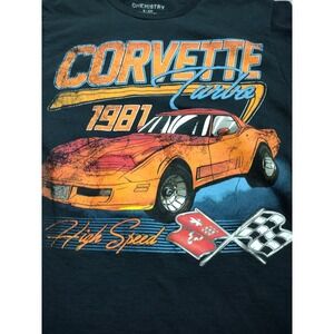 Corvette Vintage 1981 Corvette Turbo graphic black t-shirt adult size small